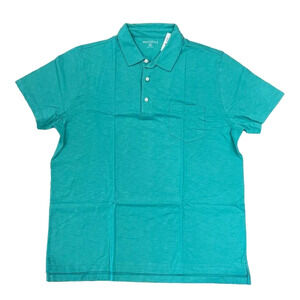 NWT J. Crew Men's Mint Green Short-Sleeve Cotton Polo Shirt - SIZE XXL